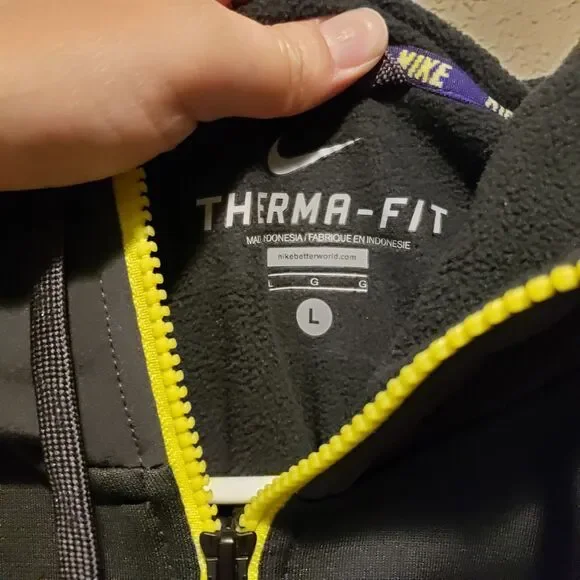 Nike Gray Track Jacket with Yellow Accents - Picture 4 of 9